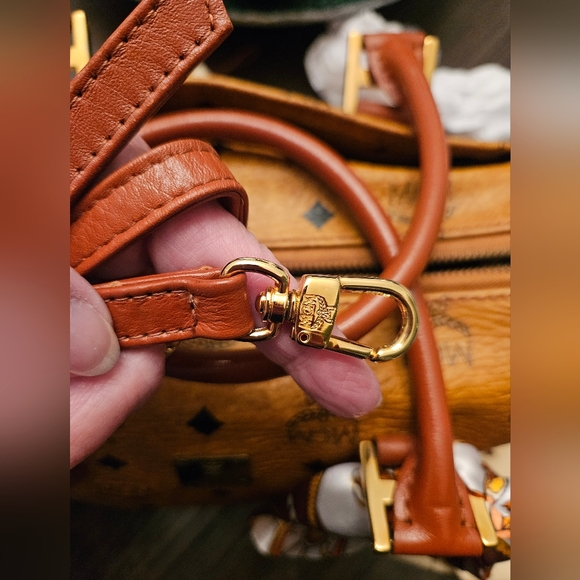 MCM Brown and Black Satchel - Picture 2 of 15